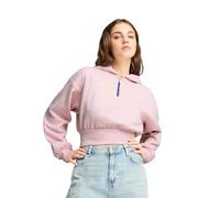 PUMA BMW M Motorsport Essentials - Felpa con cappuccio da donna, mezza zip, colore: rosa malva SS25