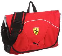 Puma - Borsa a Tracolla Ferrari Replica, 42 x 31 x 12 cm, Unisex, Umhängetasche Ferrari Replica, Rosso Corsa-White-Black, 42x31x12 cm