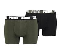 PUMA Boxer Basic, Boxer Uomo, Verde (Forest Green Combo), M (Pacco da 2)