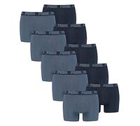 PUMA - Boxer Basic da Uomo, Confezione da 10 Pezzi, Autunno/Inverno, 17/18 m Jeans XXL