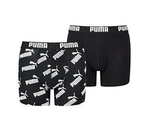 PUMA Boxer, Biancheria Intima Unisex - Bambini e ragazzi, Nero, 134-140
