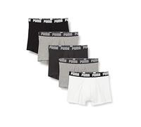PUMA Boxer, Biancheria Intima Uomo, Bianco/Grigio/Nero, L