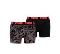 PUMA Boxer, Biancheria Intima Uomo, Black Red, M