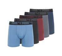 Puma 5 Pack Performance Boxer Briefs Corti, Blu/Rosa/Nero, Medium Uomo