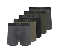 Puma Boxer da Uomo, Confezione da 5 Pezzi, Colore Verde, Taglia S