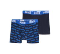 PUMA Boxer Everyday con logo per ragazzi (confezione doppia), Abbigliamento, Blu, 14 14