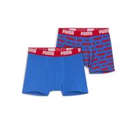 PUMA Boxer Everyday con logo per ragazzi (confezione doppia), Abbigliamento, Blu/Rosso, 8 8