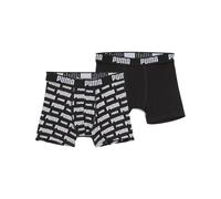 PUMA Boxer Everyday con logo per ragazzi (confezione doppia), Abbigliamento, Nero, 14 14