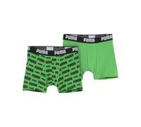 PUMA Boxer Everyday con logo per ragazzi (confezione doppia), Abbigliamento, Verde/Nero, 16 16