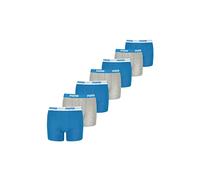 PUMA Boxer per bambini, biancheria intima, confezione da 7, Blu-grigio, 140 cm