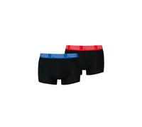 PUMA Boxer Trunk Boxershorts Men Herren Everyday Unterhose Pant Unterwäsche 2er Pack, Farbe:Black/Blue/Red, Bekleidungsgröße:L