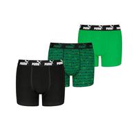 Puma Boy's Elements Boxer, Black/Green, 122/128 (3er Pack)