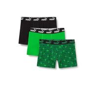 PUMA Boy's Elements Boxer, Black/Green, 134/140 (3er Pack)