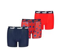 PUMA Boy's Elements Boxer, Navy/Red, 146/152 (3er Pack)