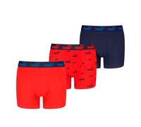 PUMA Boy's Elements Boxer, Red/Navy, 122/128 (3er Pack)