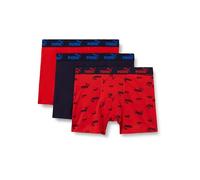 PUMA Boy's Elements Boxer, Red/Navy, 146/152 (3er Pack)