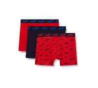 PUMA Boy's Elements Boxer, Red/Navy, 158/164 (3er Pack)