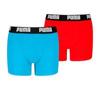 PUMA Everyday Basic Boxer, Blu e Rosso, 134/140 cm (Pacco da 2) Bambini e Ragazzi