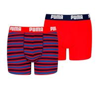 PUMA Boy's Everyday Striped Boxer, Red/Blue, 158/164 (2er Pack)