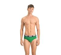PUMA Brief 521030001 Slip bikini, Verde (Green), M (Pacco da 2) Uomo