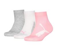 PUMA Bwt Quarter 3p, Calzini Unisex - Bambini e ragazzi, Pink/Grey - New, 23-26