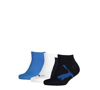 PUMA Sneaker, Calzini Unisex - Bambini e Ragazzi, Navy/Bianco/Blu, 27-30 (Pacco da 3)