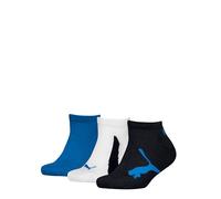 PUMA Bwt Sneaker 3p, Calzini Unisex - Bambini e ragazzi, Navy/White/Strong Blue - New, 27-30