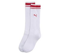 PUMA Calze a righe unisex (confezione singola), Abbigliamento, Bianco, 43-46 43-46