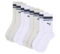 PUMA Calze alte da bambino (confezione da 4), Abbigliamento, Bianco/Blu, 31-34 31-34