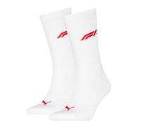 PUMA Calze alte F1® unisex (confezione da 2), Abbigliamento, Bianco, 43-46 43-46