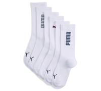 PUMA Calze alte unisex (confezione da 3), Abbigliamento, Bianco/Various Logo Colors, 35-38 35-38