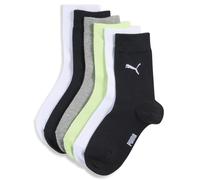 PUMA Calze Classic per ragazzi (confezione da 6), Abbigliamento, Nero Verde Combo, 27-30 27-30