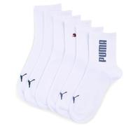 PUMA Calze corte unisex (confezione da 3), Abbigliamento, Bianco/Various Logo Colors, 43-46 43-46