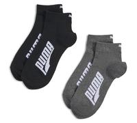 PUMA Calze corte unisex (confezione doppia), Abbigliamento, Nero/Bianco, 43-46 43-46
