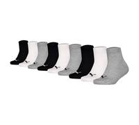 Puma Calze Quartersokken Bambino, 9 Paia Casual, Logo, Nero