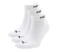 PUMA - Calzini a Tre Quarti, Confezione da 3, Bianco (Bianco), UK 9-11