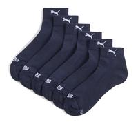 Puma Calzini Cushioned Quarter 3P Unisex Adulto Navy 39-42 Nuovo