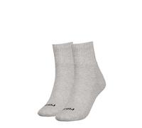 PUMA Calzini da donna con logo a cuore, confezione da 2, grigio, 39-42