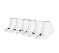 Puma Calzini Invisibili Per Bambini 6 Pezzi - ECOM, Monocromo, Logo Bianco 23-26