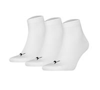 Puma Calzini Unisex, Confezione Da 3 - Quarter Plain 3P, Logo, Monocromatico