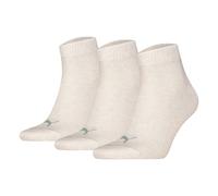 PUMA Plain Recycled Cotton Quarter Calzini, Farina d'avena, 43-46 (Pacco da 3) Unisex-Adulto