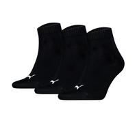 Puma Calzini Unisex, Confezione Da 3 - Quarter Plain 3P, Logo, Monocromatico