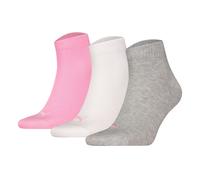 Puma Calzini Unisex, Confezione Da 3 - Quarter Plain 3P, Logo, Monocromatico