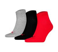 Puma Calzini Unisex, Confezione Da 3 - Quarter Plain 3P, Logo, Monocromatico