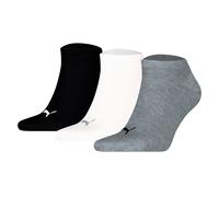 Puma Calzini Unisex, Confezione Da 3 - Sneaker Plain 3P, Logo, Monocromatico