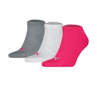 Puma Calzini Unisex, Confezione Da 3 - Sneaker Plain 3P, Logo, Monocromatico