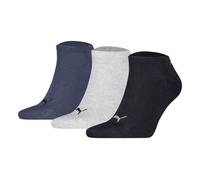 Puma Calzini Unisex, Confezione Da 3 - Sneaker Plain 3P, Logo, Monocromatico
