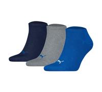 Puma Calzini Unisex, Confezione Da 3 - Sneaker Plain 3P, Logo, Monocromatico