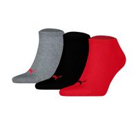 Puma Calzini Unisex, Confezione Da 3 - Sneaker Plain 3P, Logo, Monocromatico