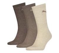 PUMA Crew, Calzini Unisex - Adulto, Marrone, 35-38 (Pacco da 3)